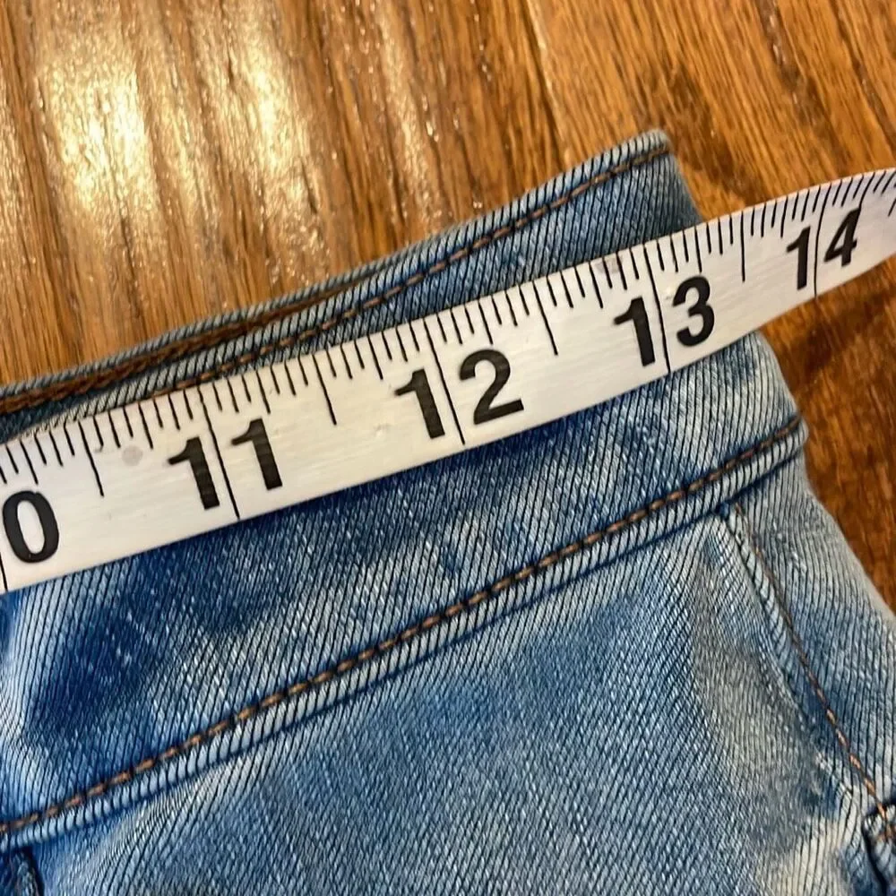 Express super high rise skinny seam front raw hem jeans 4 - Picture 6 of 12